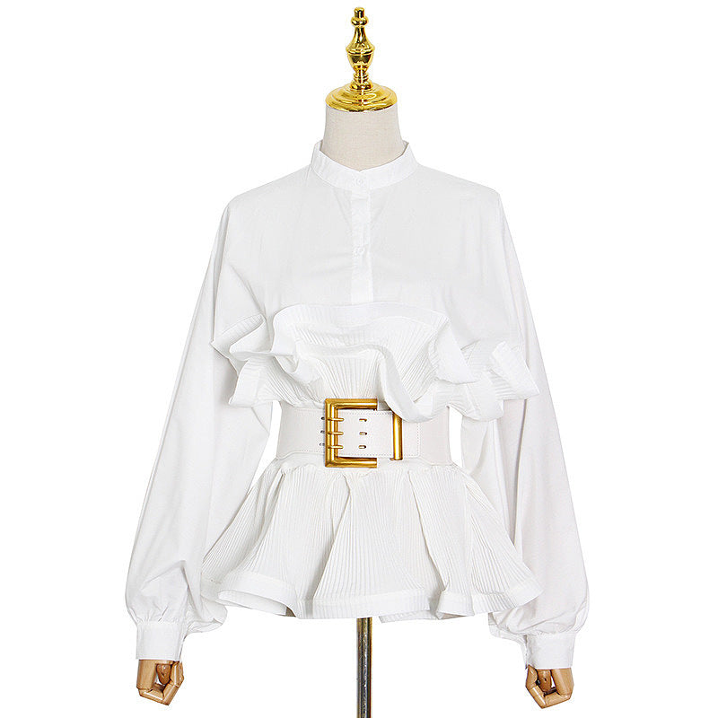 Carmen | Blouse met tailleceintuur