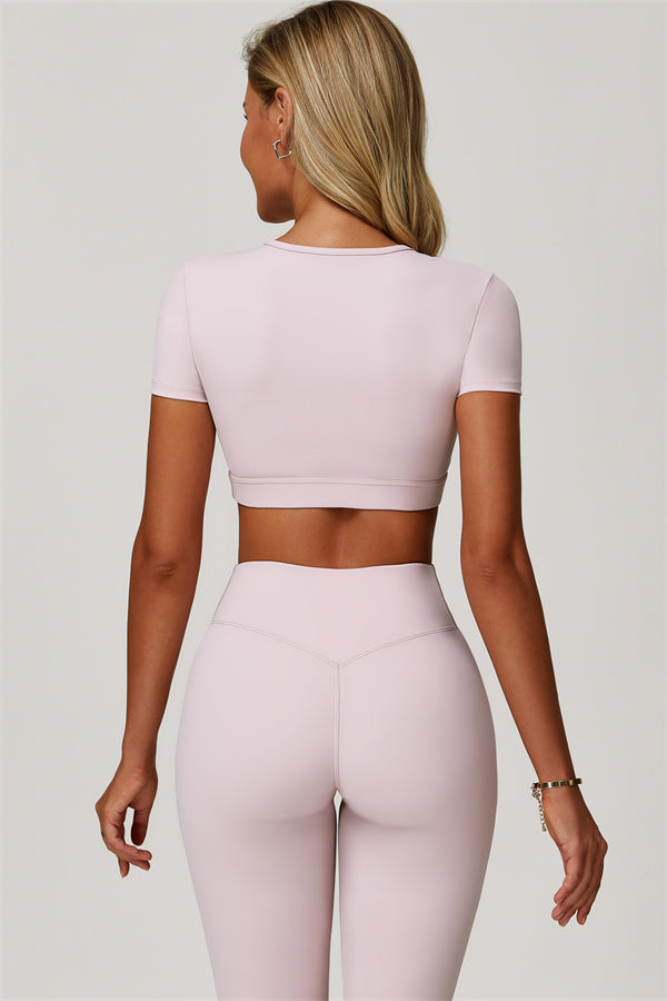 Lara | Tweedelige sportset met cut-out T-shirt