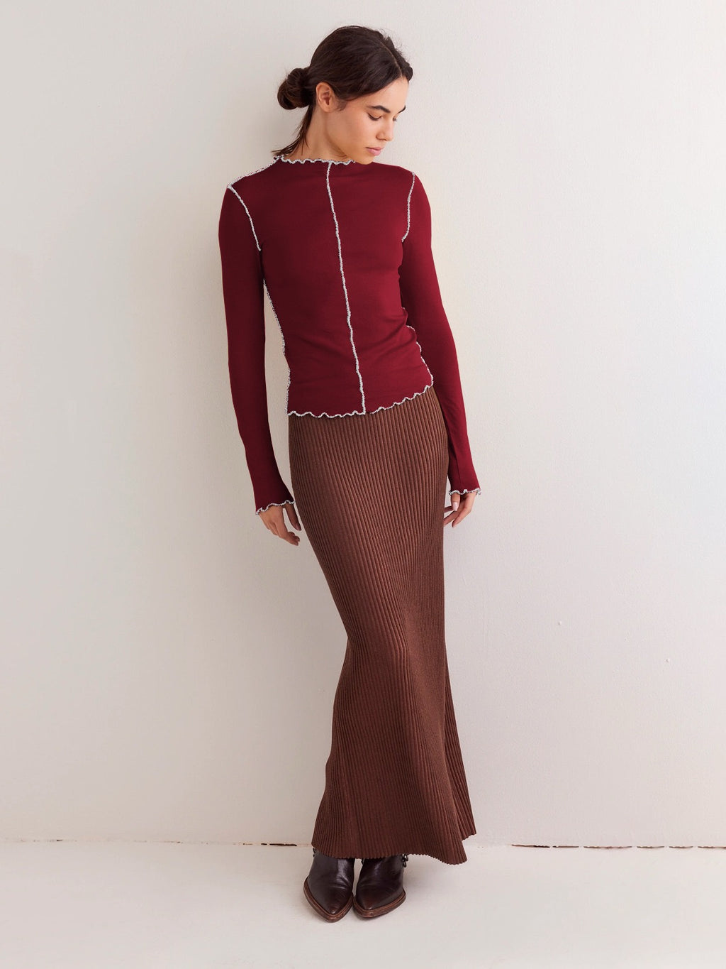 Millie | Longsleeve Shirt met Contrastdetails