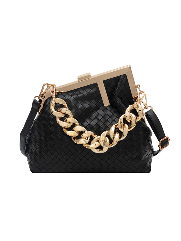 Odette | Geometrische Handtas met Ketting
