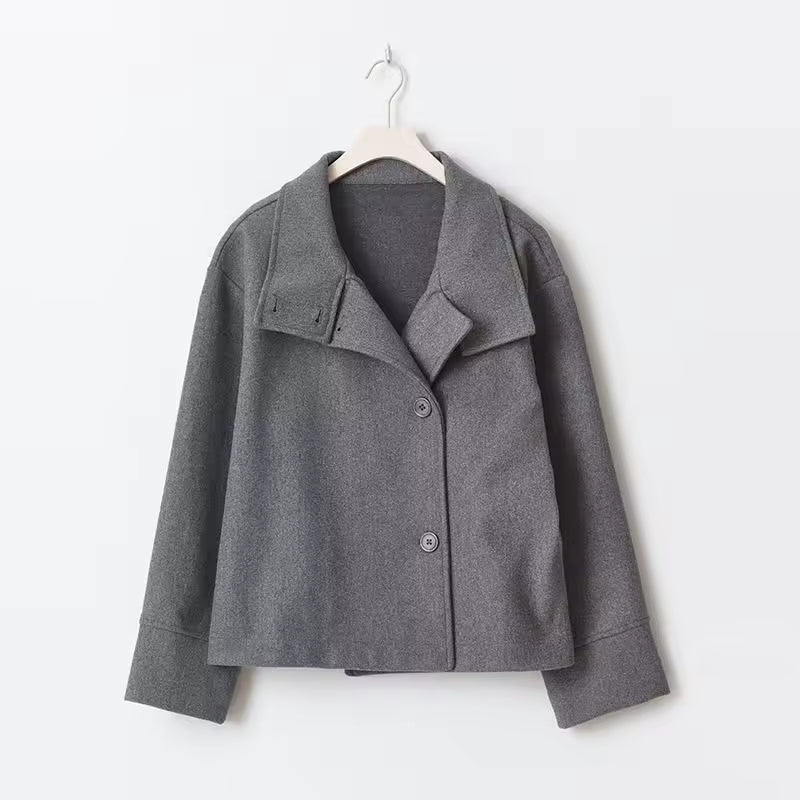 Wilma | Peacoat met Hoge Kraag