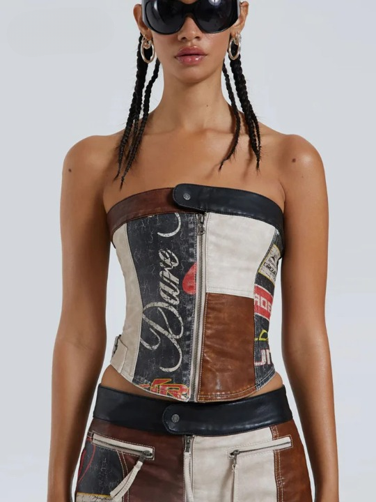 Fiora | Patchwork Tube Top