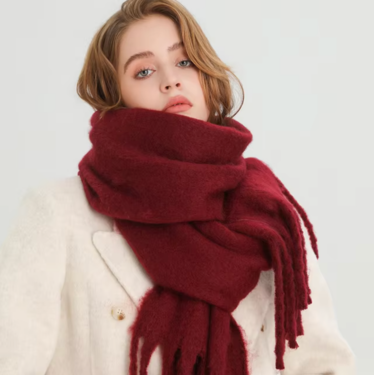 Oneka | Warme Kasjmier Wintersjaal