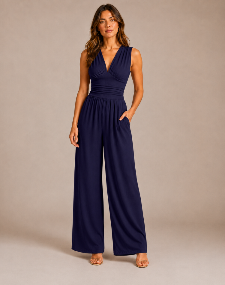 Farah | Jumpsuit met Diepe V-Hals