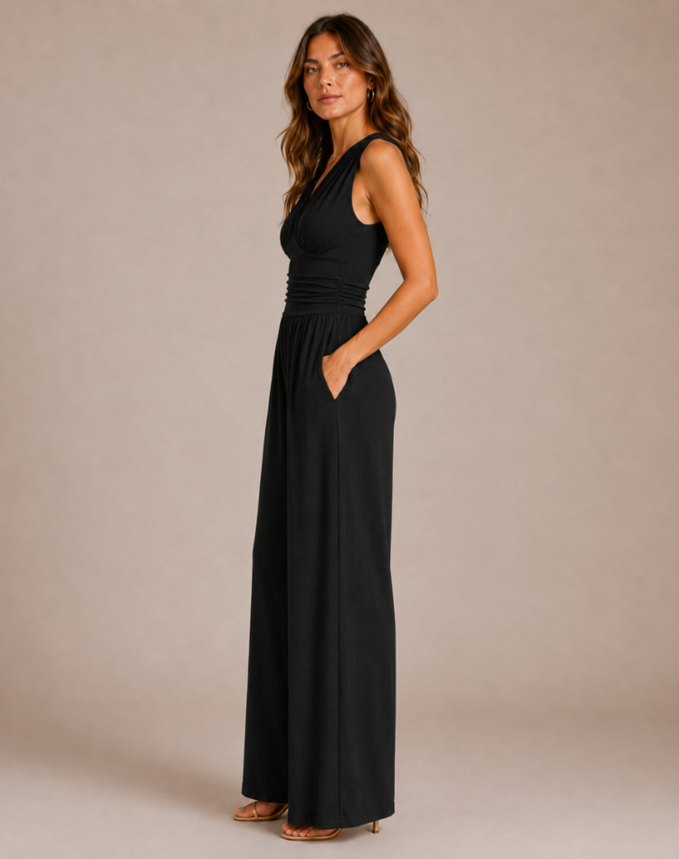 Farah | Jumpsuit met Diepe V-Hals