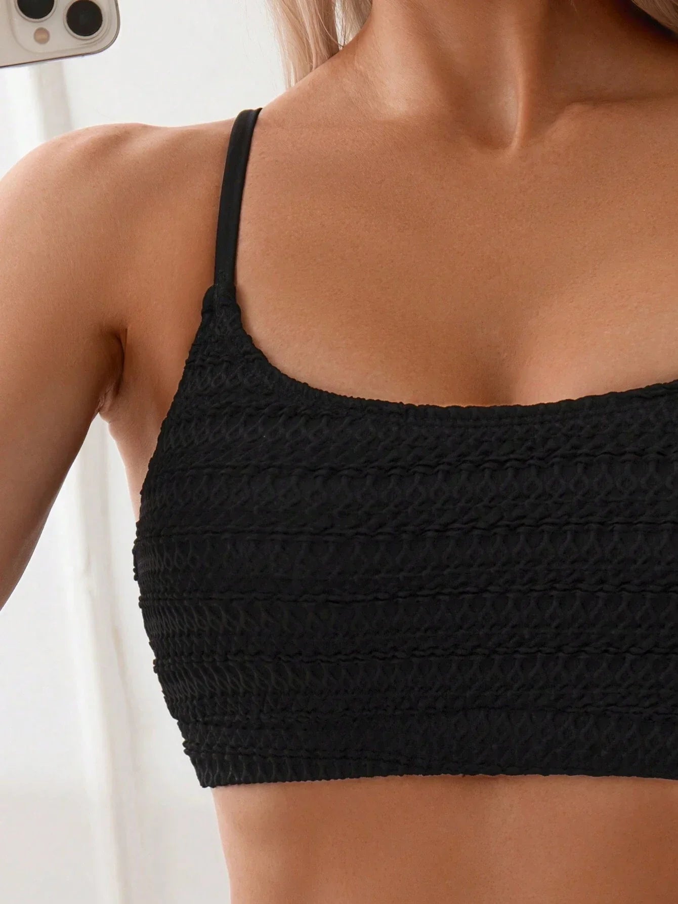 Josephine | Gerimpelde Bikini met Hoge Taille