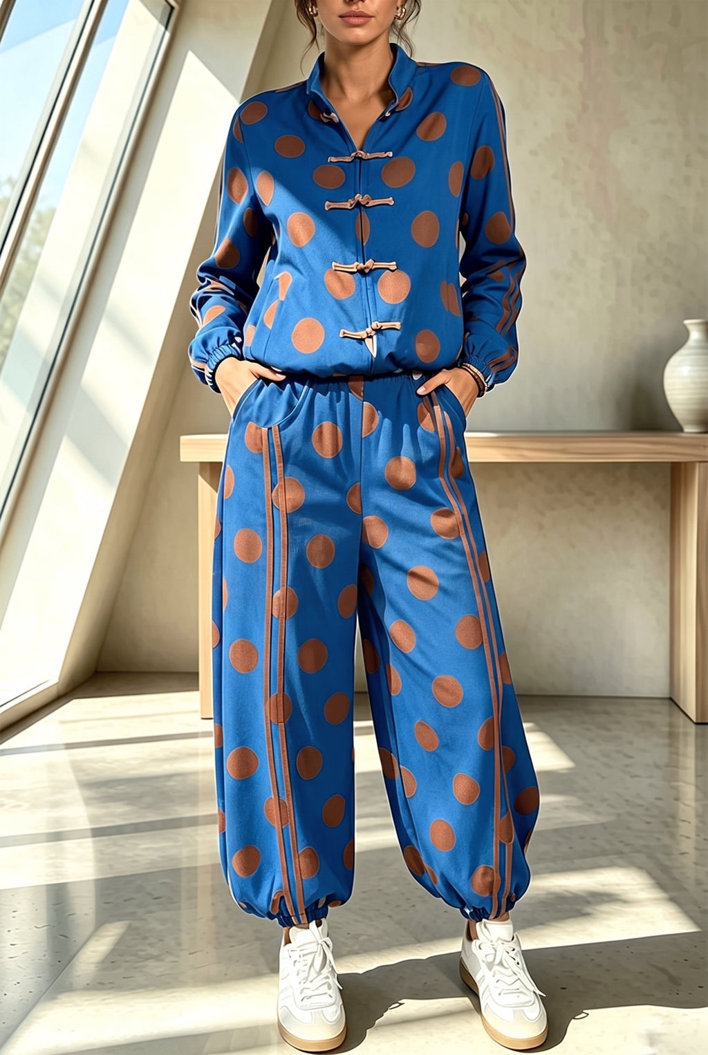 Milou | Sportief Colorblock Jack met Polkadot