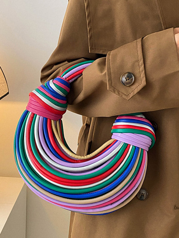 Colette | Geometrische Rits Handtas in Contrastkleur