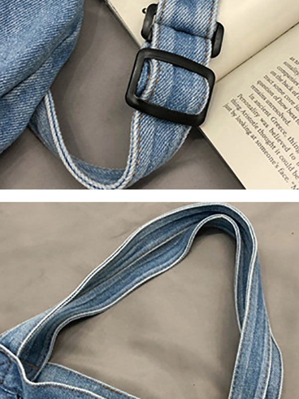Iris | Casual Denim Tas in Effen Kleur