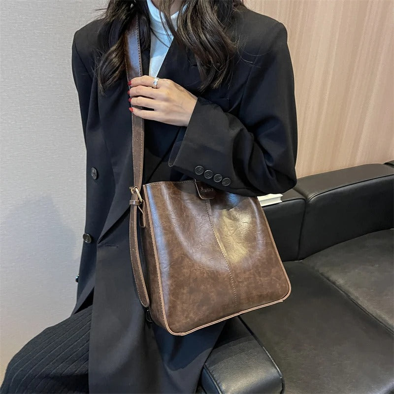Ris | Retro tote bag van vegan leer