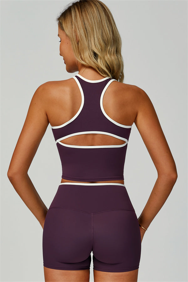 Nova | Sport tanktop met uitgesneden schterkant