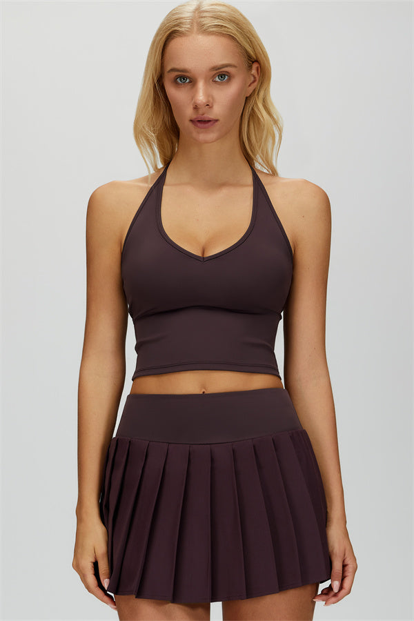 Céleste | Halter Crop Top met Rok 2-Delige Set