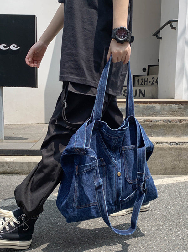 Iris | Casual Denim Tas in Effen Kleur