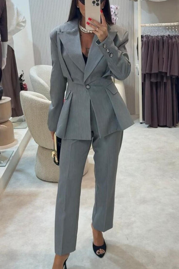 Severine | Elegante Blazer met Geplooide Zoom
