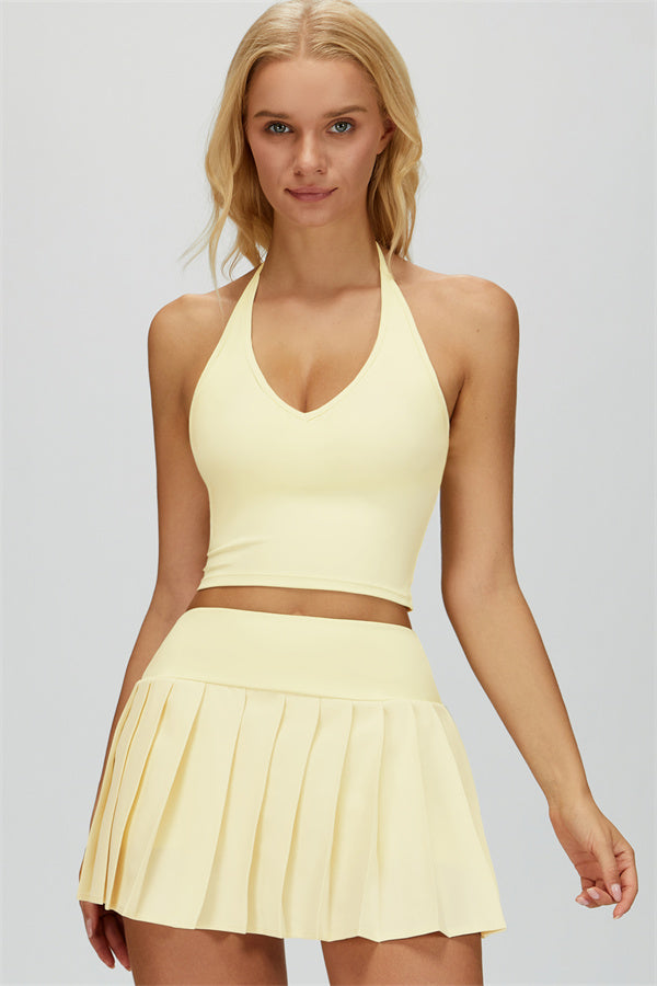 Céleste | Halter Crop Top met Rok 2-Delige Set