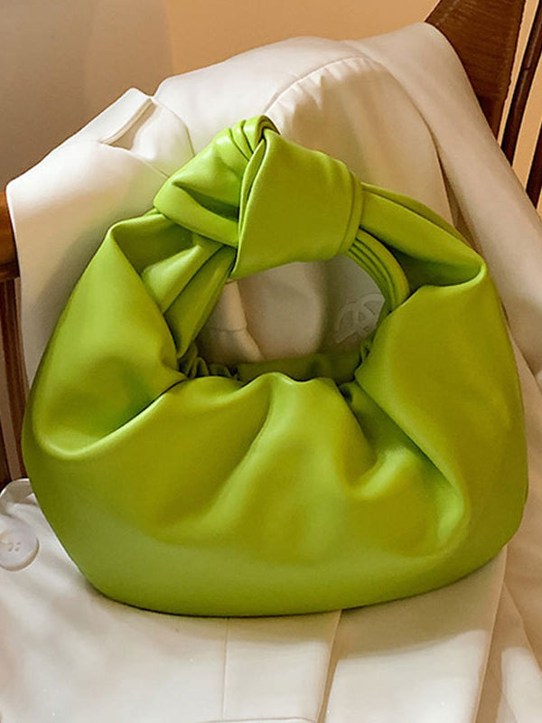 Elodie | Geplooide Strikdetail Handtas in Effen Kleur