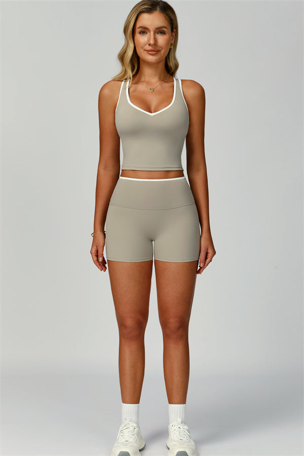 Nova | Sport tanktop met uitgesneden schterkant