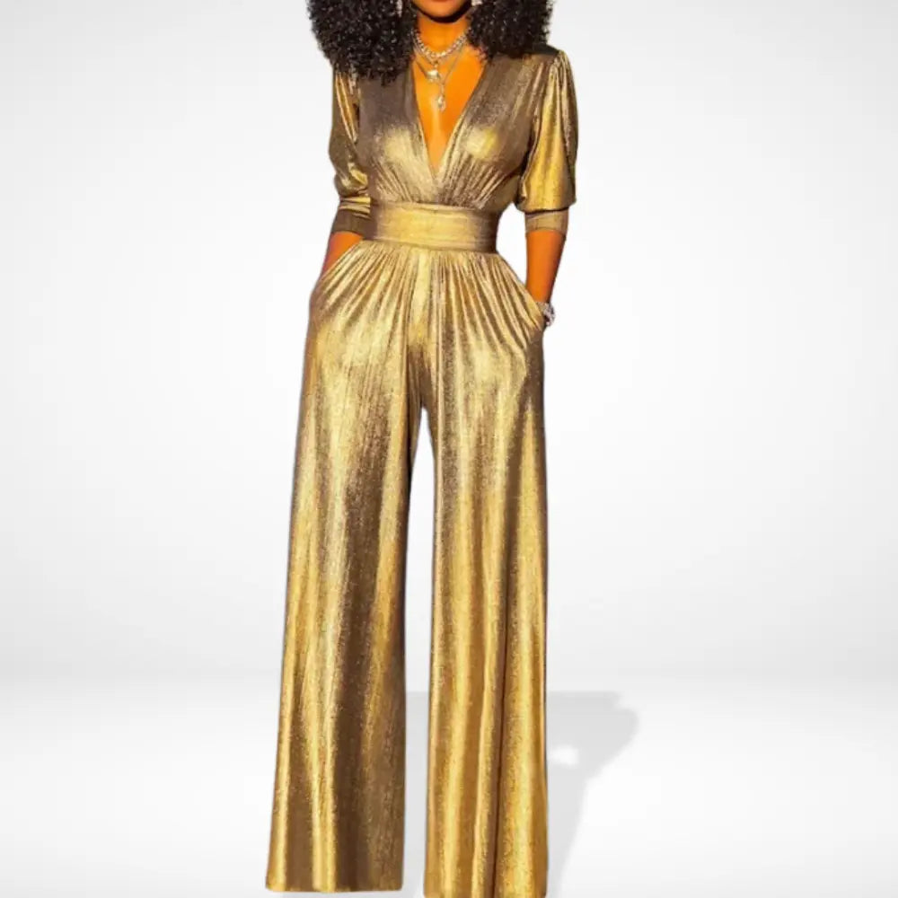 Valentina | Luxe Jumpsuit met Wijde Pijpen