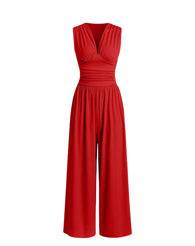Farah | Jumpsuit met Diepe V-Hals