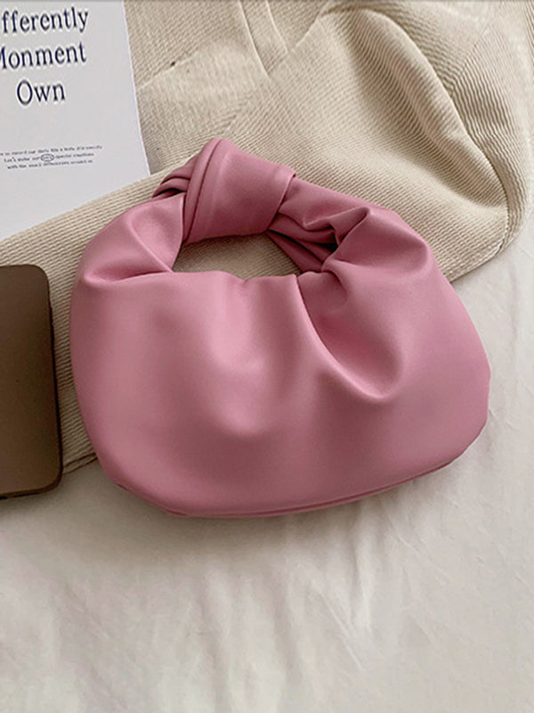 Elodie | Geplooide Strikdetail Handtas in Effen Kleur