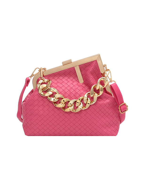 Odette | Geometrische Handtas met Ketting