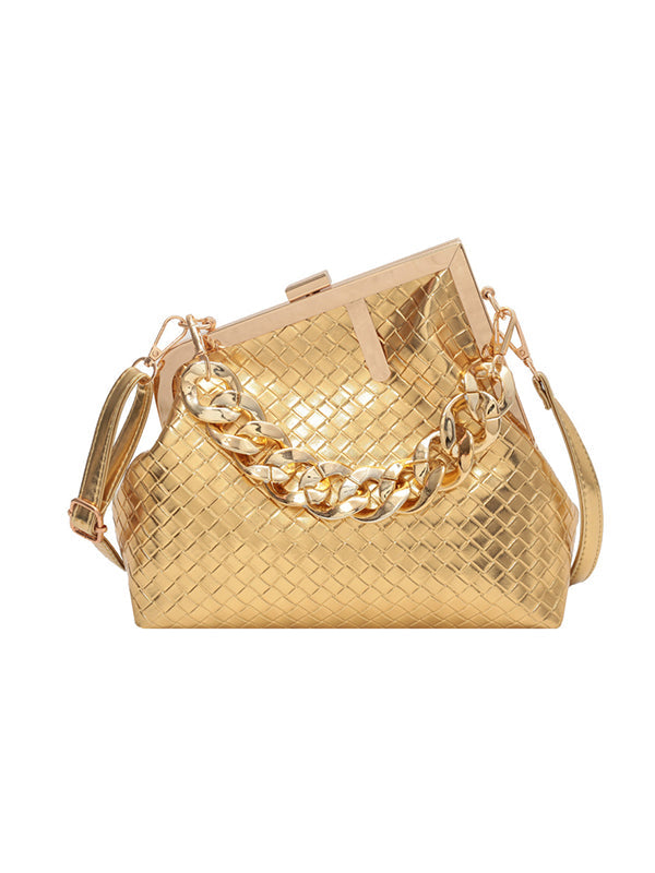 Odette | Geometrische Handtas met Ketting