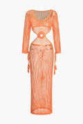 Kate | Netstof Strandjurk met Cut-Outs