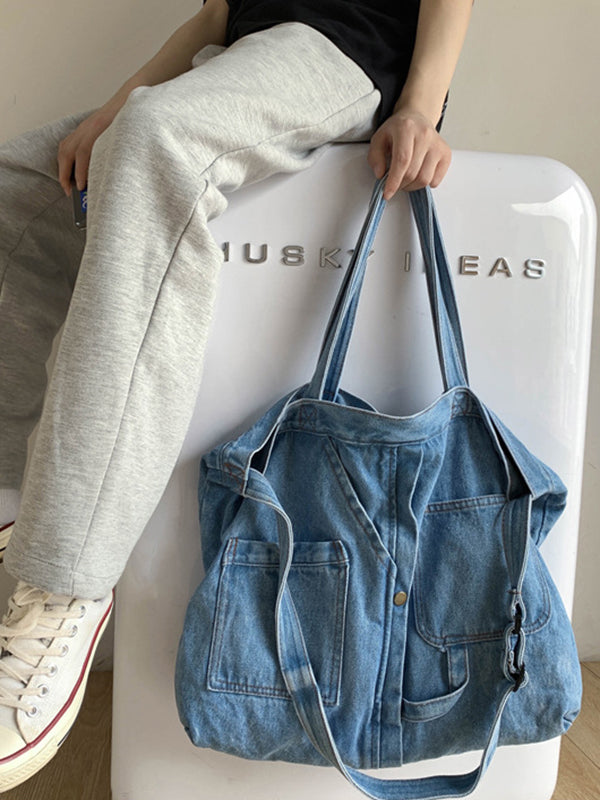Iris | Casual Denim Tas in Effen Kleur