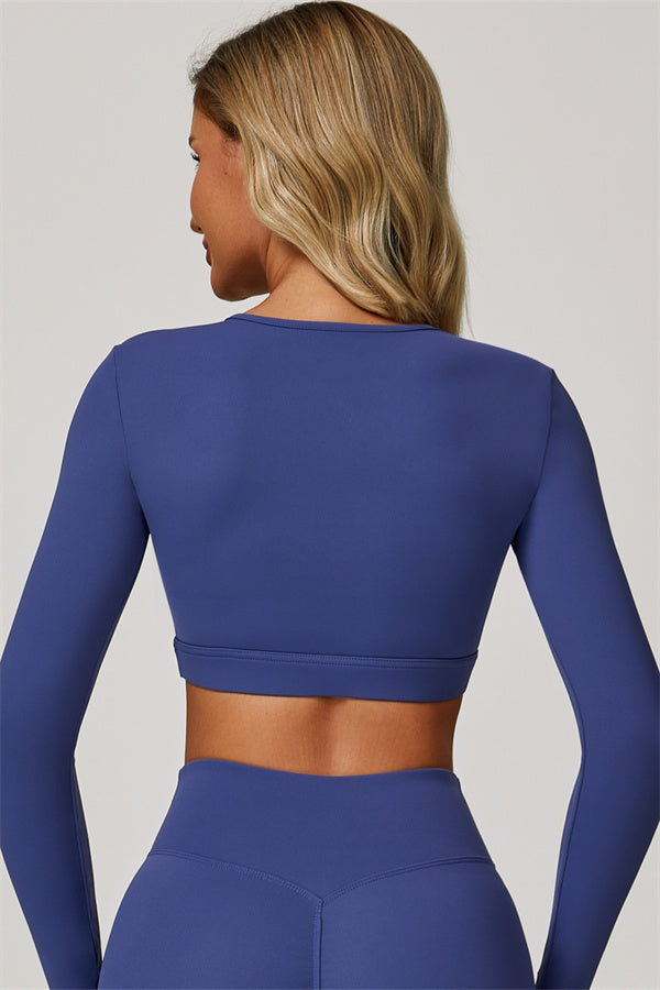 Lies | Tweedelige sportset met longsleeve cut-out top