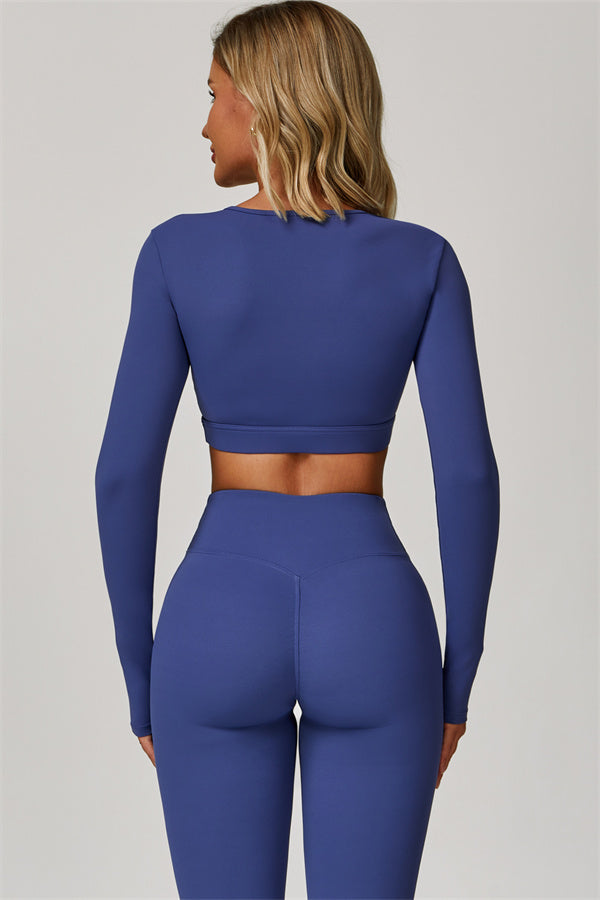 Lies | Tweedelige sportset met longsleeve cut-out top