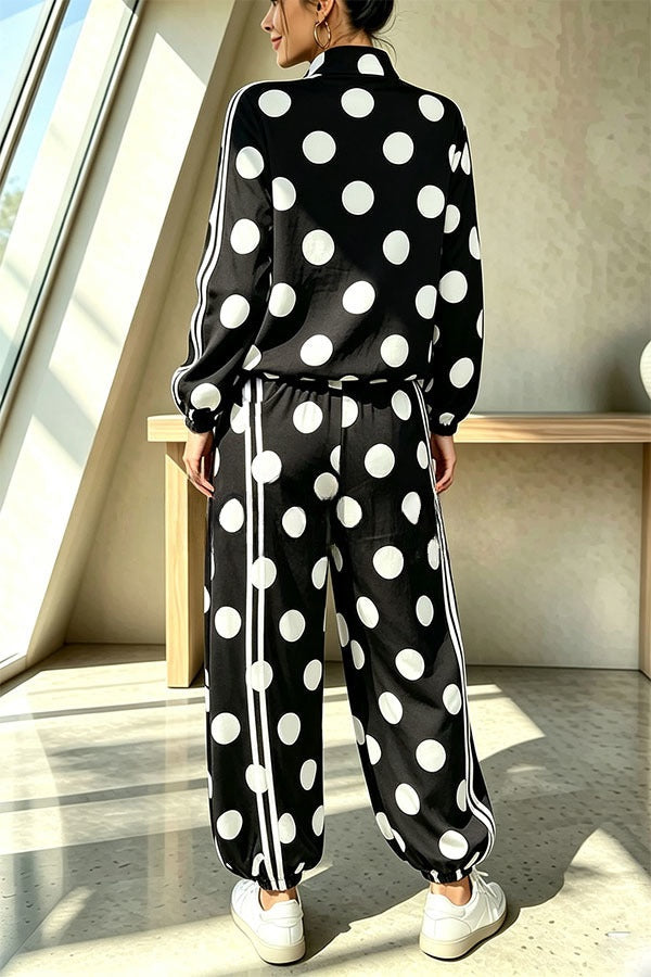 Milou | Sportief Colorblock Jack met Polkadot