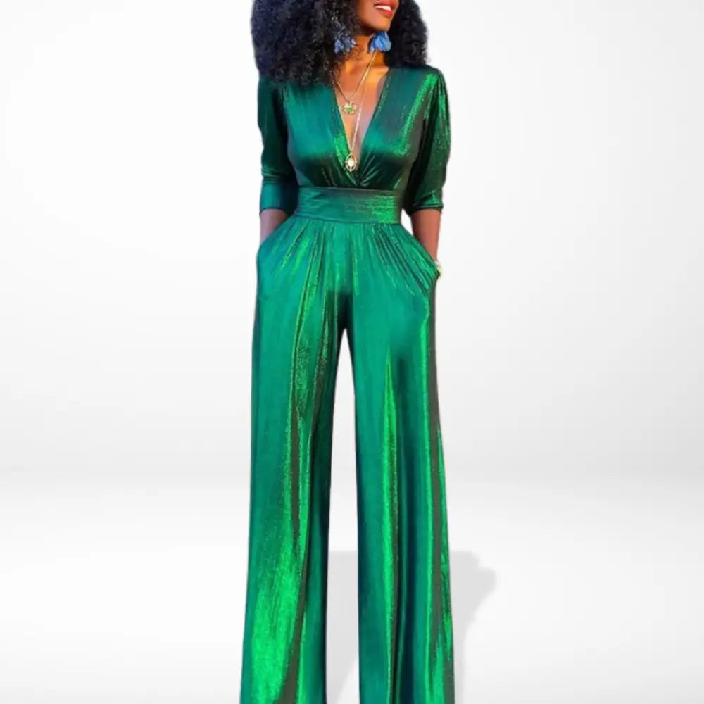 Valentina | Luxe Jumpsuit met Wijde Pijpen
