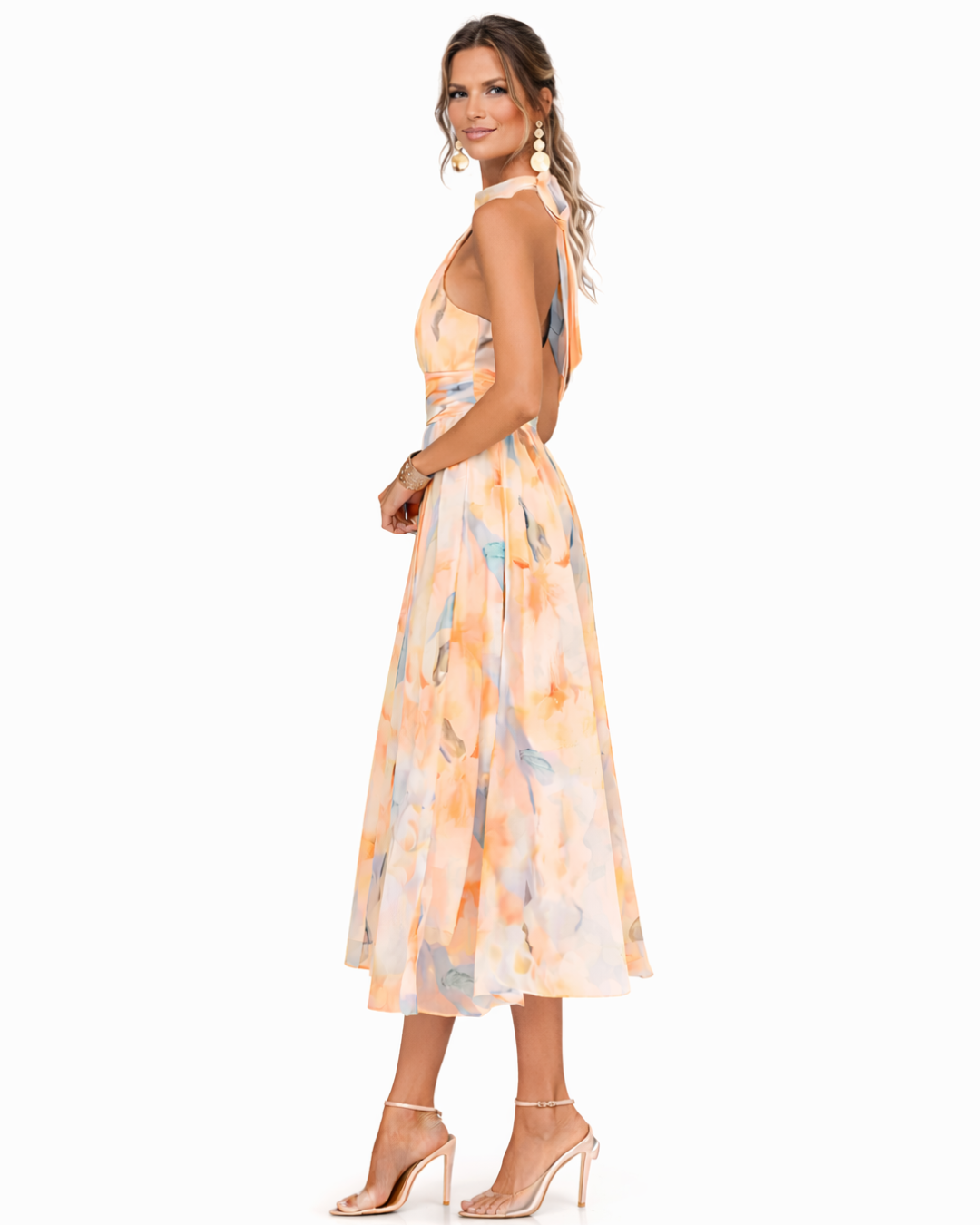 Dora | Chiffon jurk met prachtige bloemenprint