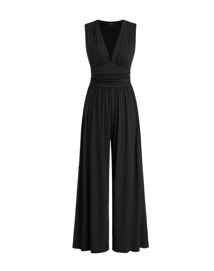 Farah | Jumpsuit met Diepe V-Hals