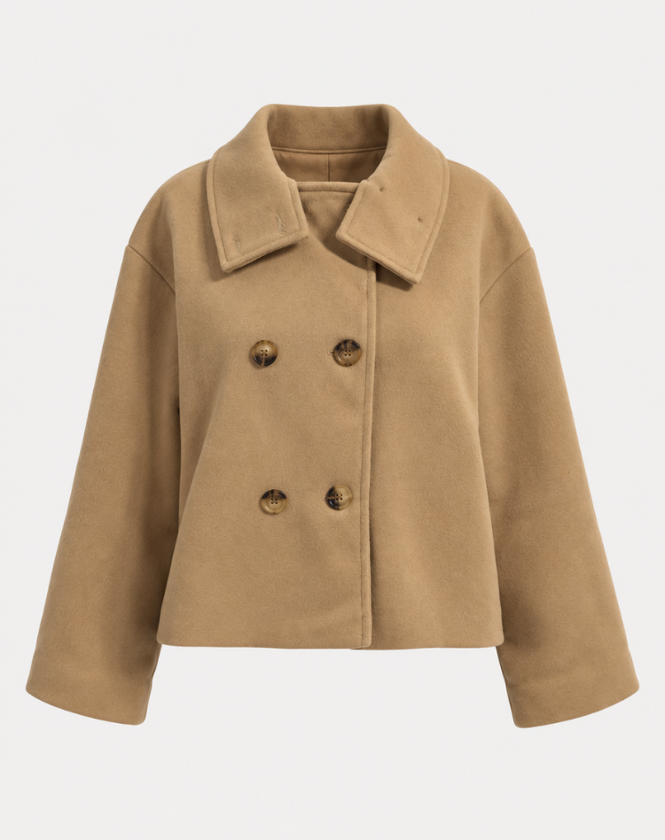 Wilma | Peacoat met Hoge Kraag