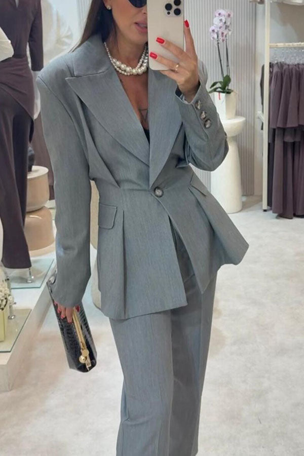 Severine | Elegante Blazer met Geplooide Zoom