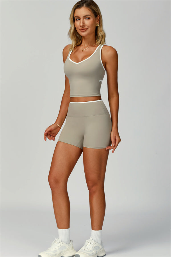 Nova | Sport tanktop met uitgesneden schterkant