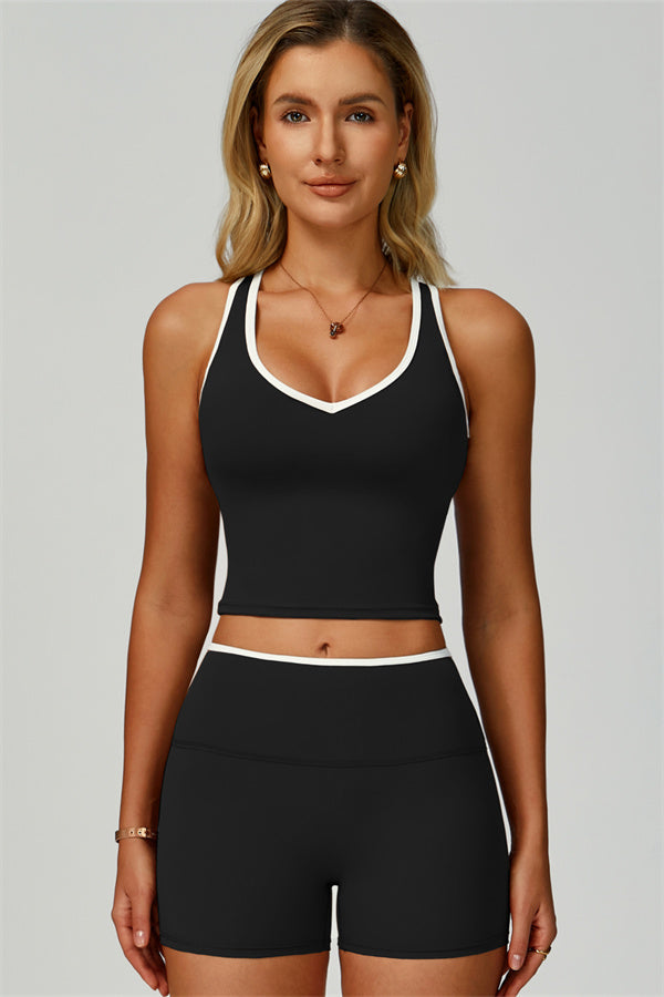 Nova | Sport tanktop met uitgesneden schterkant