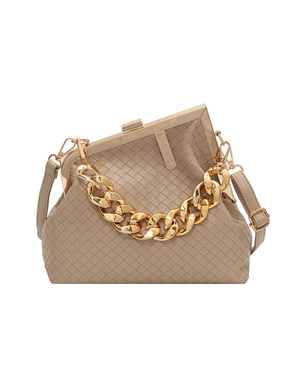 Odette | Geometrische Handtas met Ketting