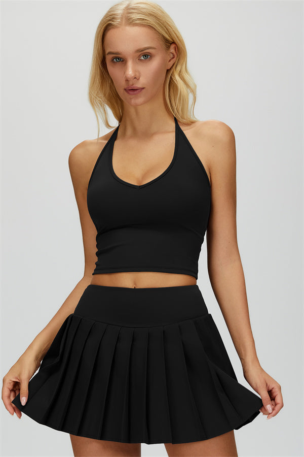 Céleste | Halter Crop Top met Rok 2-Delige Set