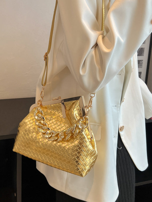 Odette | Geometrische Handtas met Ketting