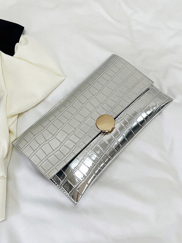 Romy | Glanzende Geometrische Split-Joint Handtas