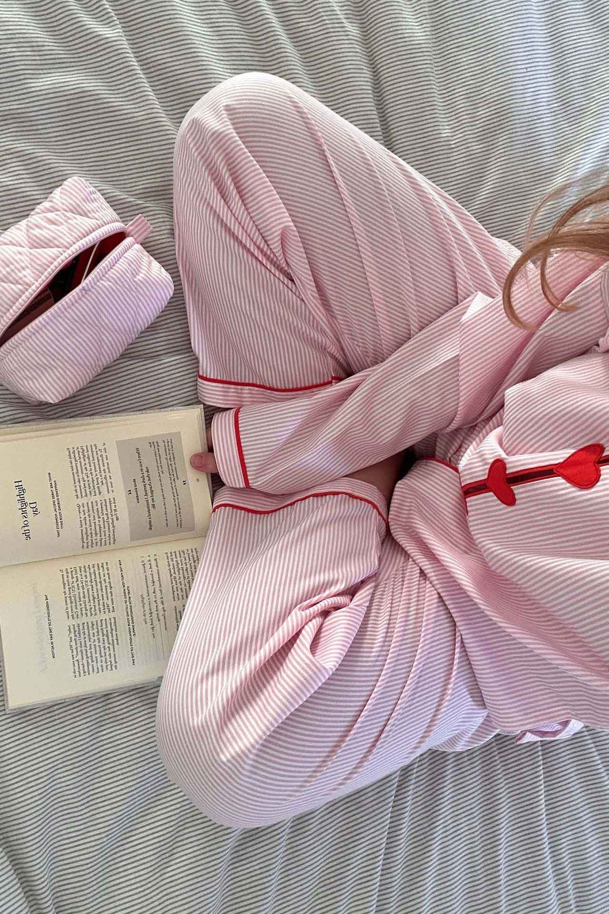 Lieve | Pyjama Set met Hartjes Knoopjes
