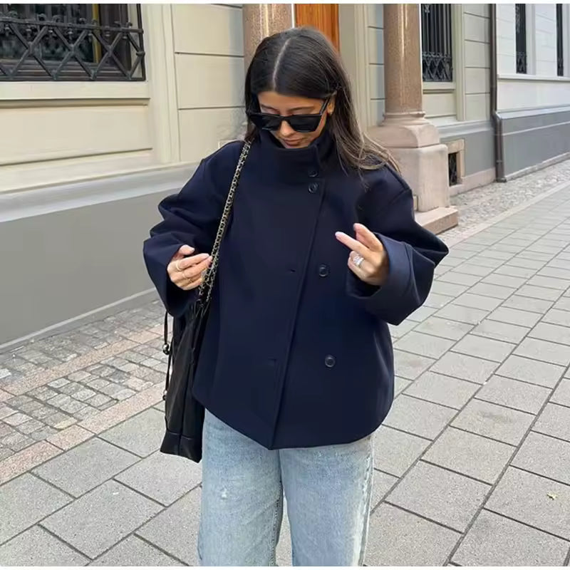 Elise | Luxe Breasted Korte Jas