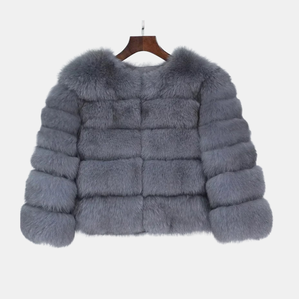 Babette | Luxe Imitatiebont Winterjas