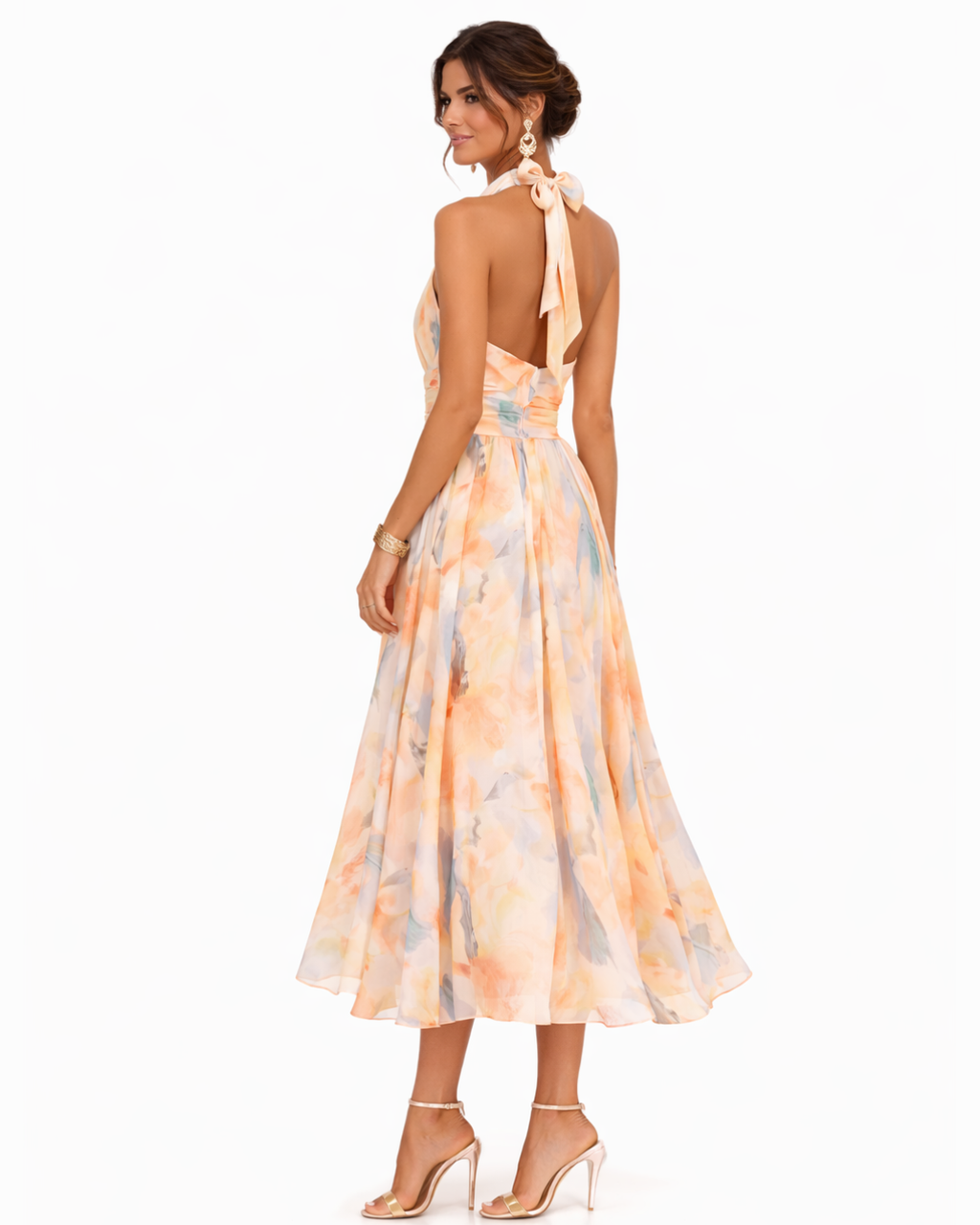 Dora | Chiffon jurk met prachtige bloemenprint