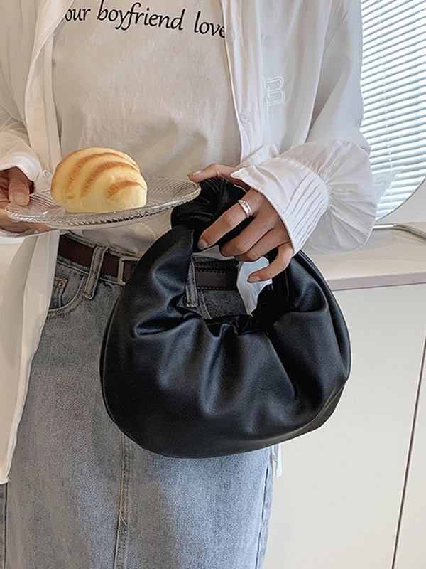 Elodie | Geplooide Strikdetail Handtas in Effen Kleur