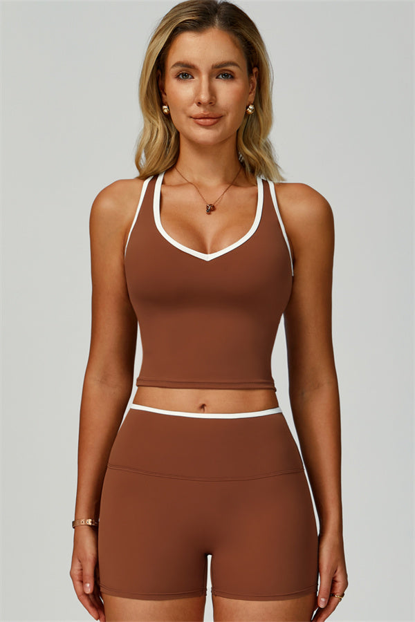 Nova | Sport tanktop met uitgesneden schterkant
