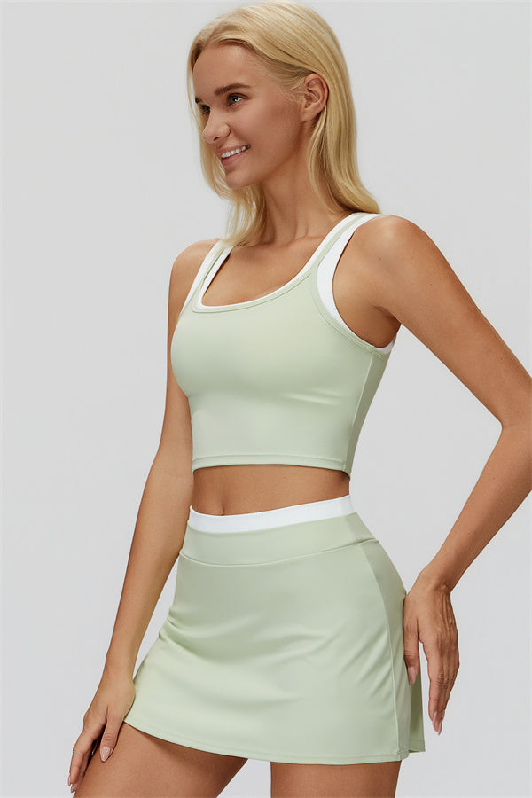 Iris | Crop Top met Rok 2-Delige Set