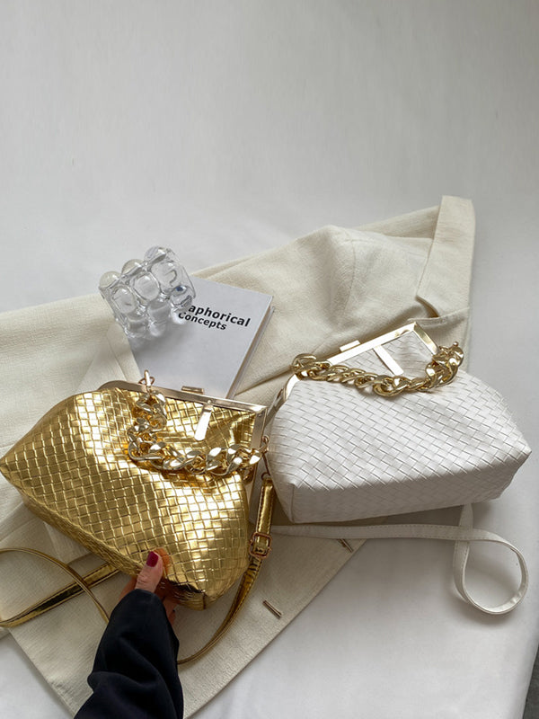 Odette | Geometrische Handtas met Ketting